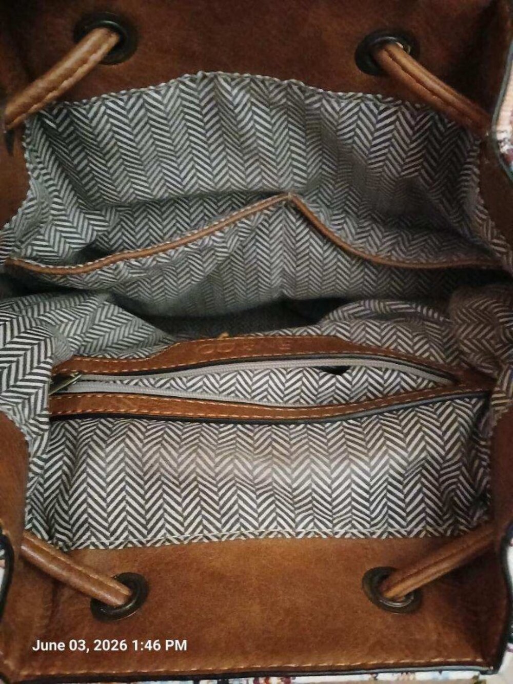 Jen & Co multi-colored small backpack